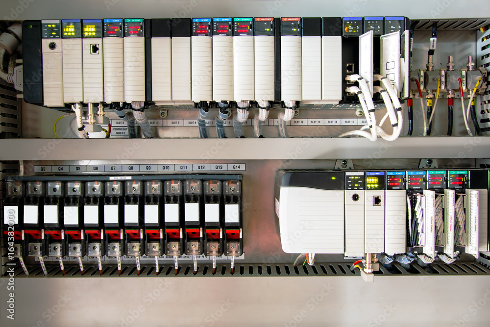 The PLC computer programmable logic controller for SCADA system control